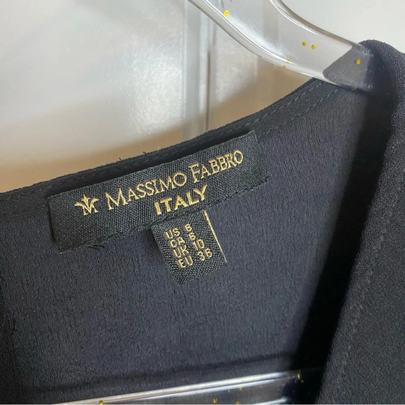 Massimo Fabbro Italy Women’s One Piece Short Set Romper Black Bell Sleev… - Picture 3 of 7